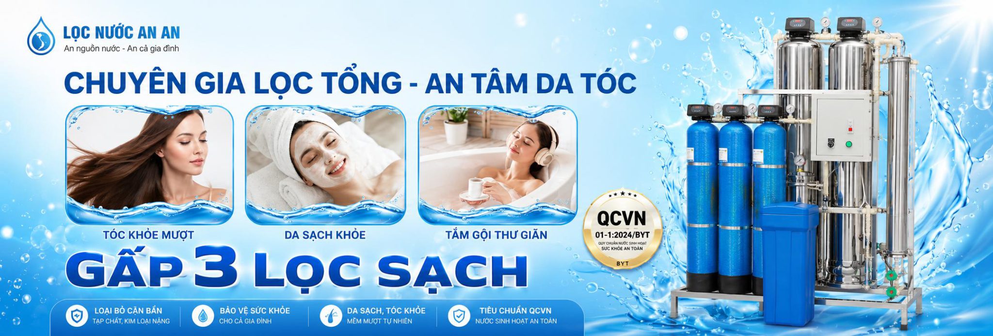 Chuyên gia lọc tổng - An tâm da tóc - Gấp 3 lọc sạch Hà Tĩnh